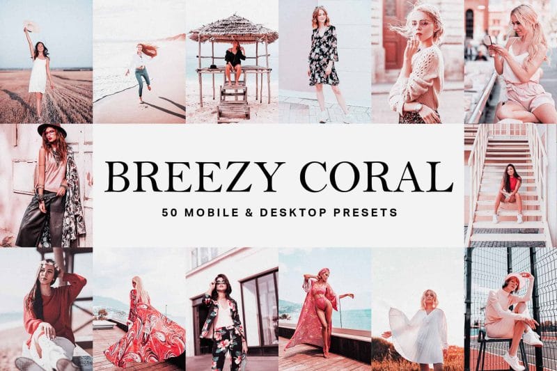 50 Breezy Coral Lightroom Presets and LUTs