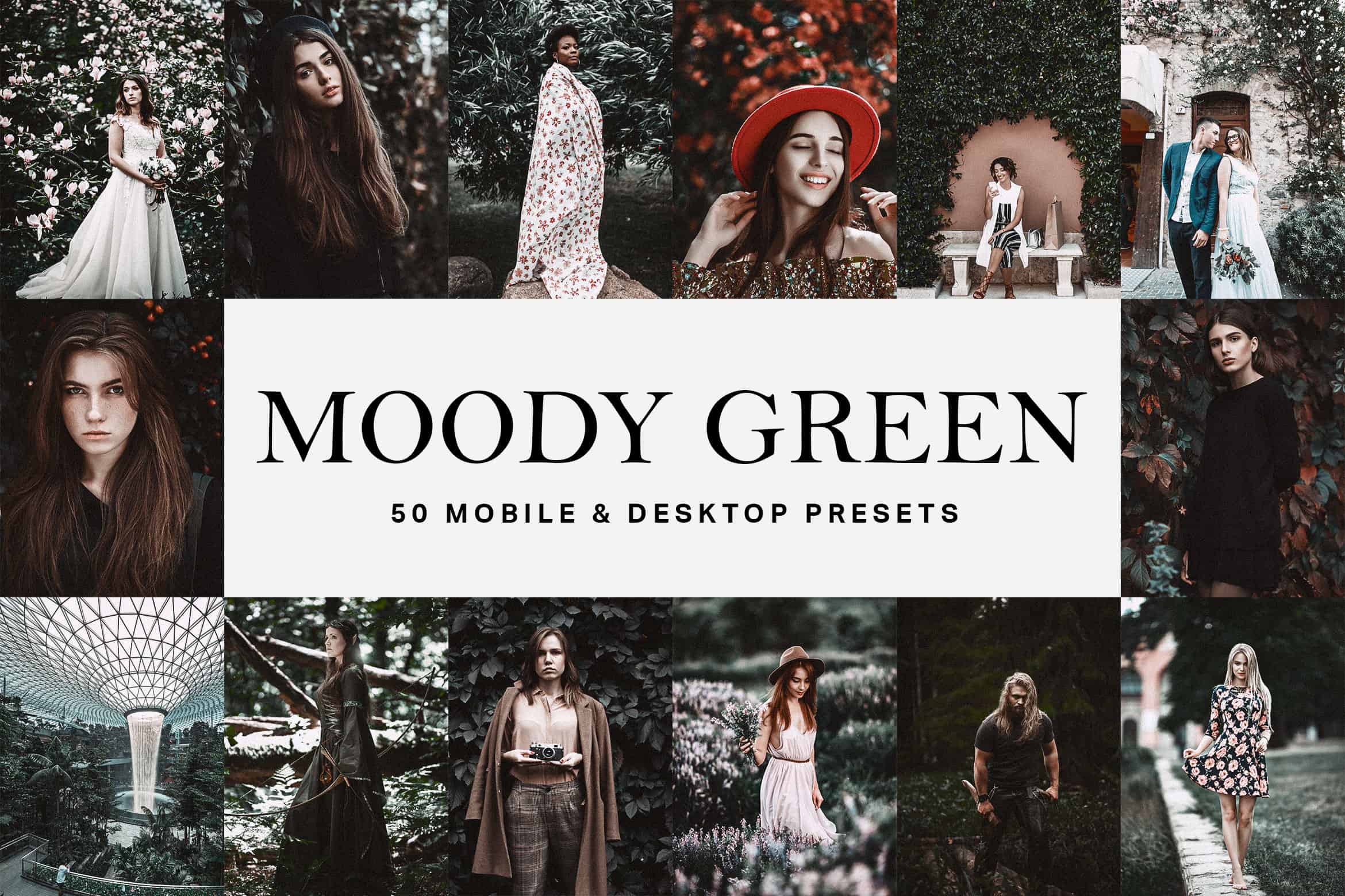 50 Moody Green Lightroom Presets and LUTs