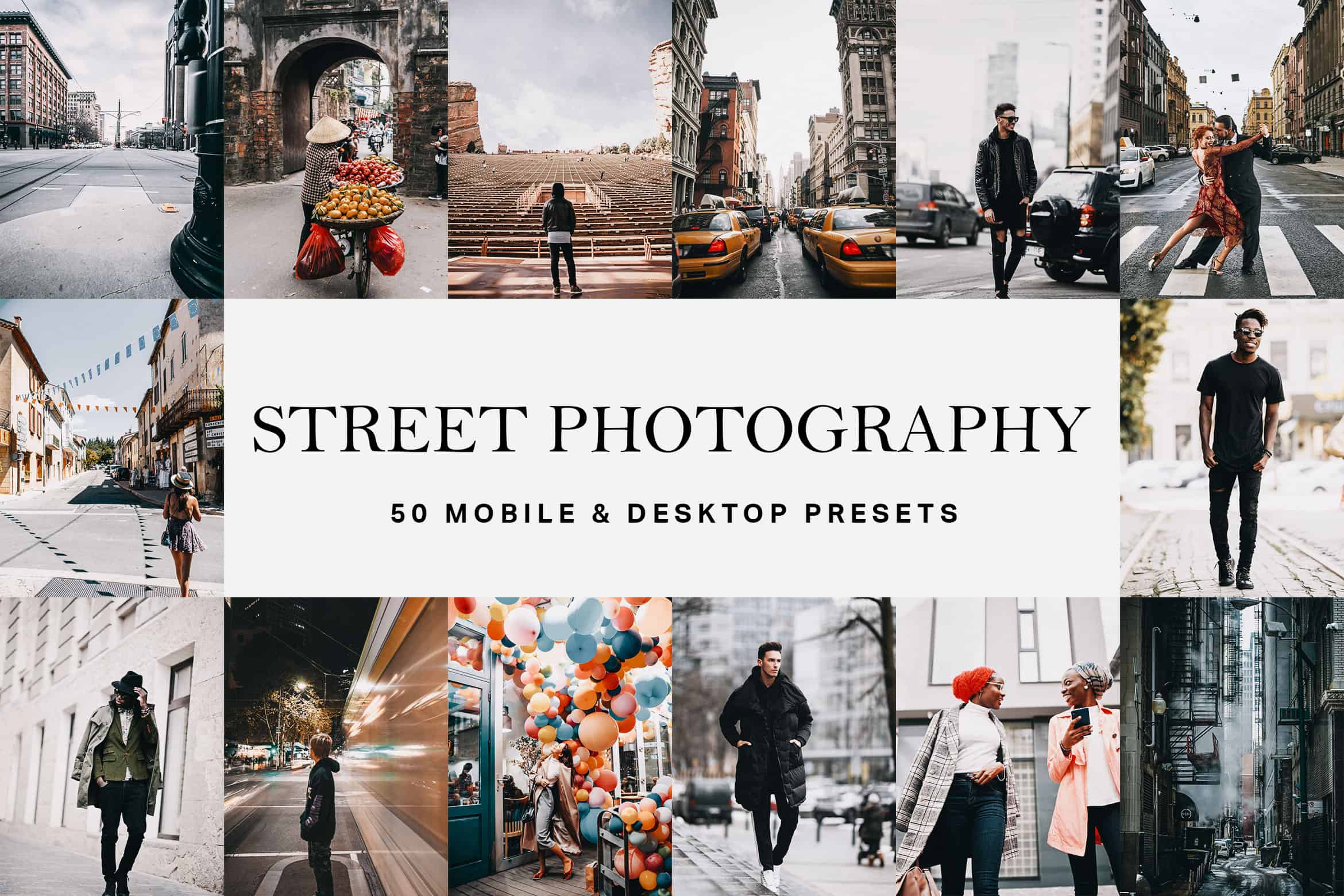50 Street Photography Lightroom Presets and LUTs