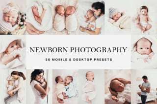 50 Newborn Photography Lightroom Presets and LUTs