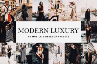 50 Modern Luxury Lightroom Presets and LUTs