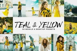 50 Teal & Yellow Lightroom Presets and LUTs