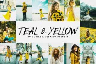 50 Teal & Yellow Lightroom Presets and LUTs