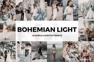 20 Bohemian Light Lightroom Presets and LUTs