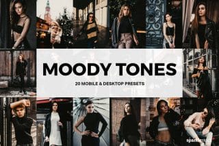 20 Moody Tones Lightroom Presets and LUTs