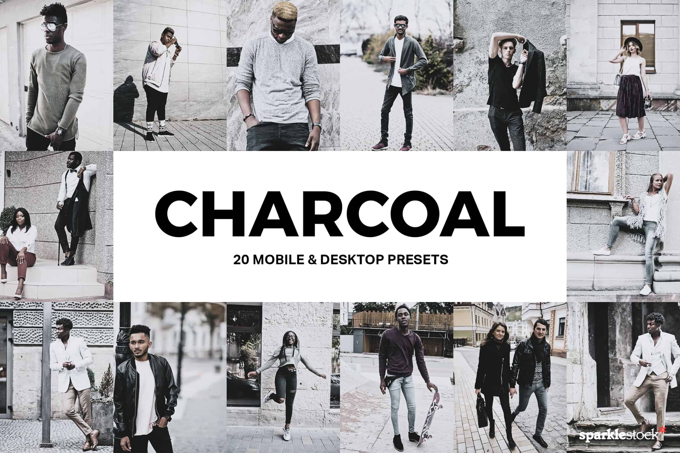 20 Charcoal Lightroom Presets and LUTs