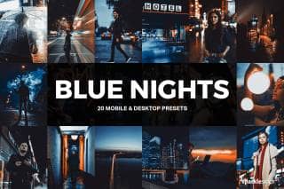 20 Blue Nights Lightroom Presets and LUTs