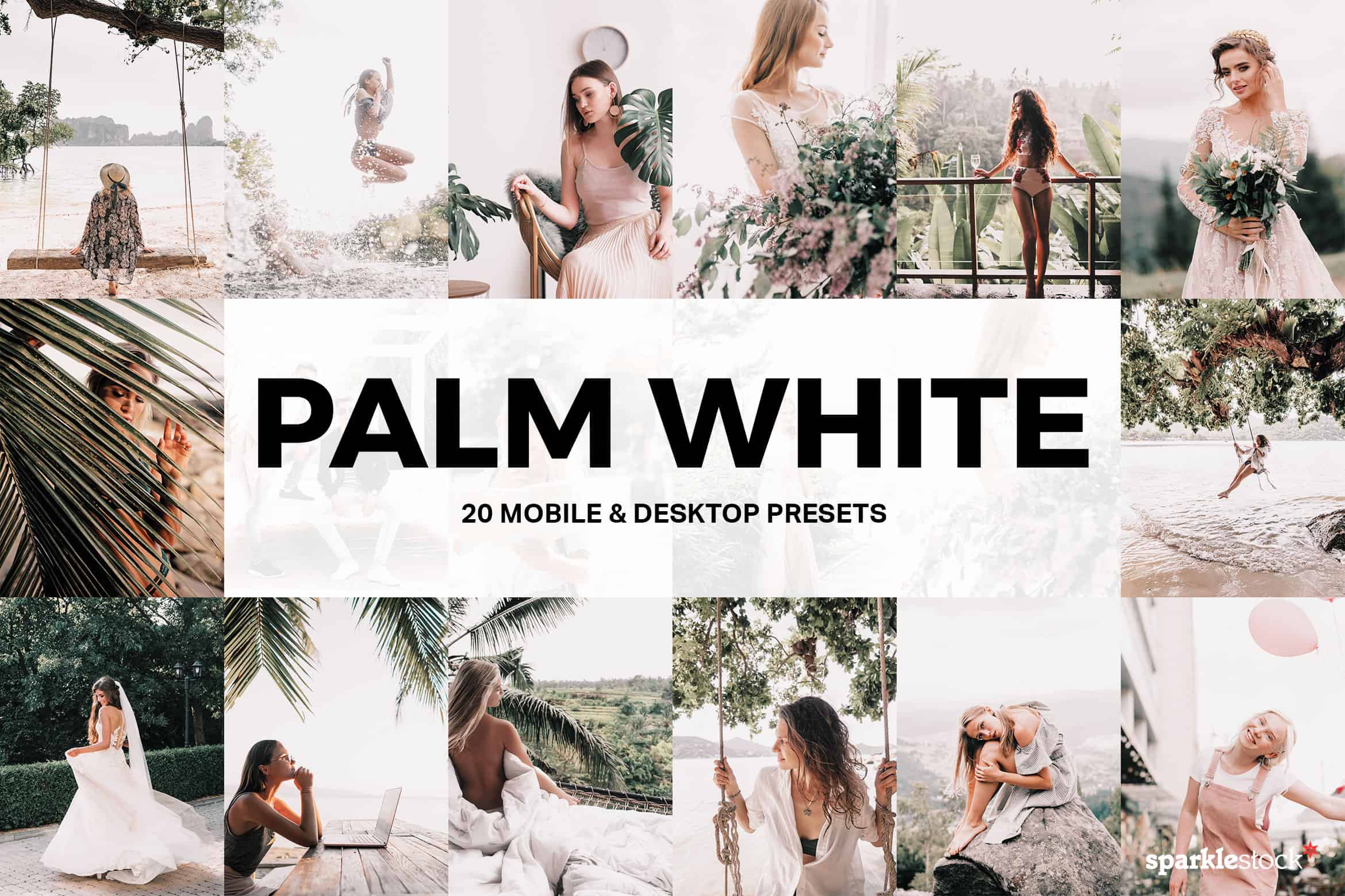 20 Palm White Lightroom Presets and LUTs