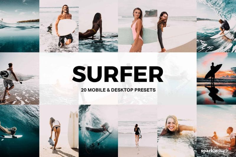 20 Surfer Lightroom Presets and LUTs