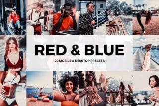 20 Red and Blue Lightroom Presets and LUTs
