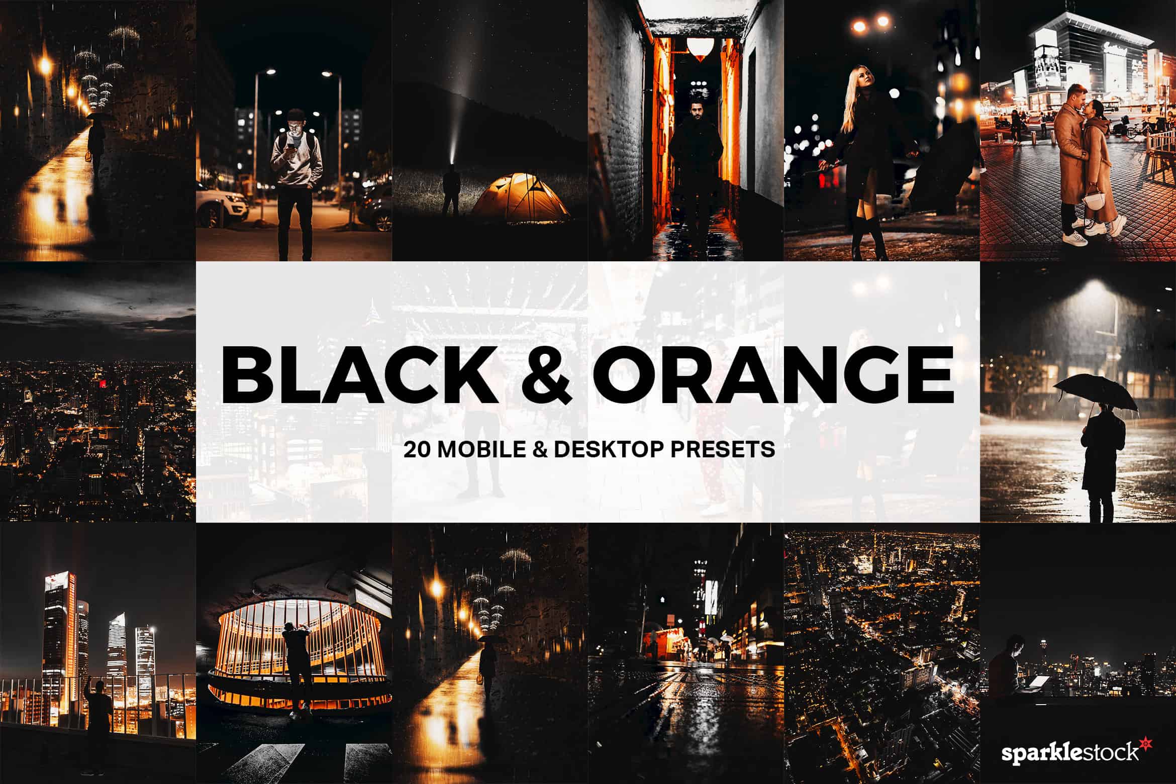 20 Black & Orange Lightroom Presets and LUTs