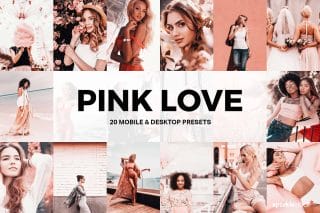 20 Pink Love Lightroom Presets and LUTs