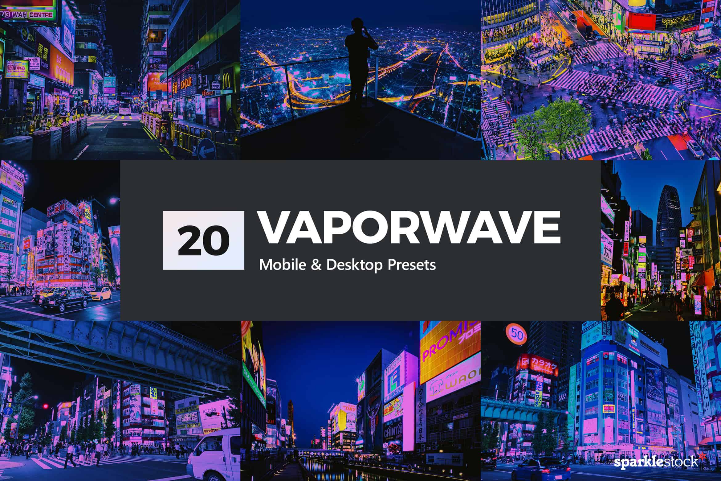 20 Vaporwave Lightroom Presets and LUTs
