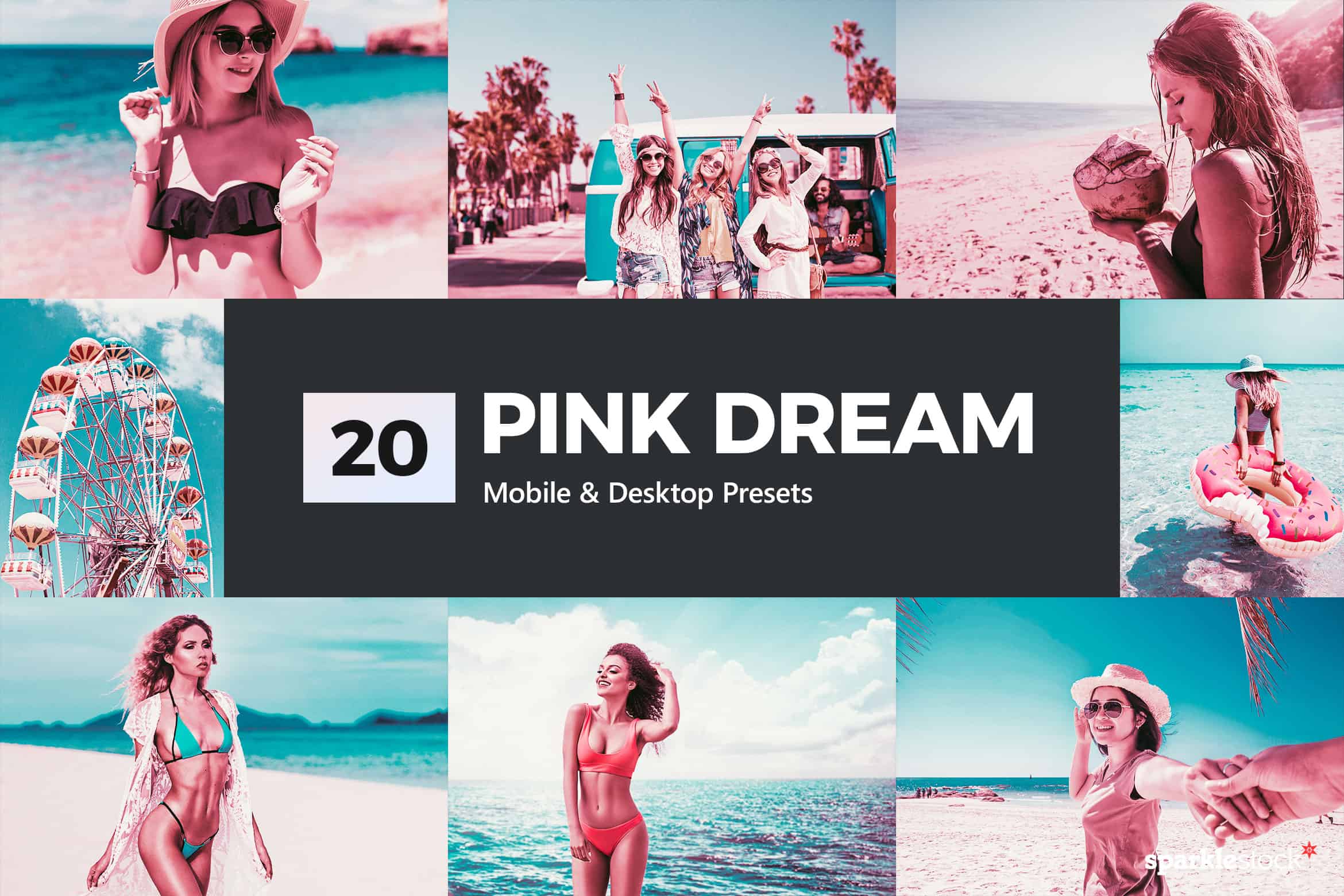 20 Pink Dream Lightroom Presets and LUTs