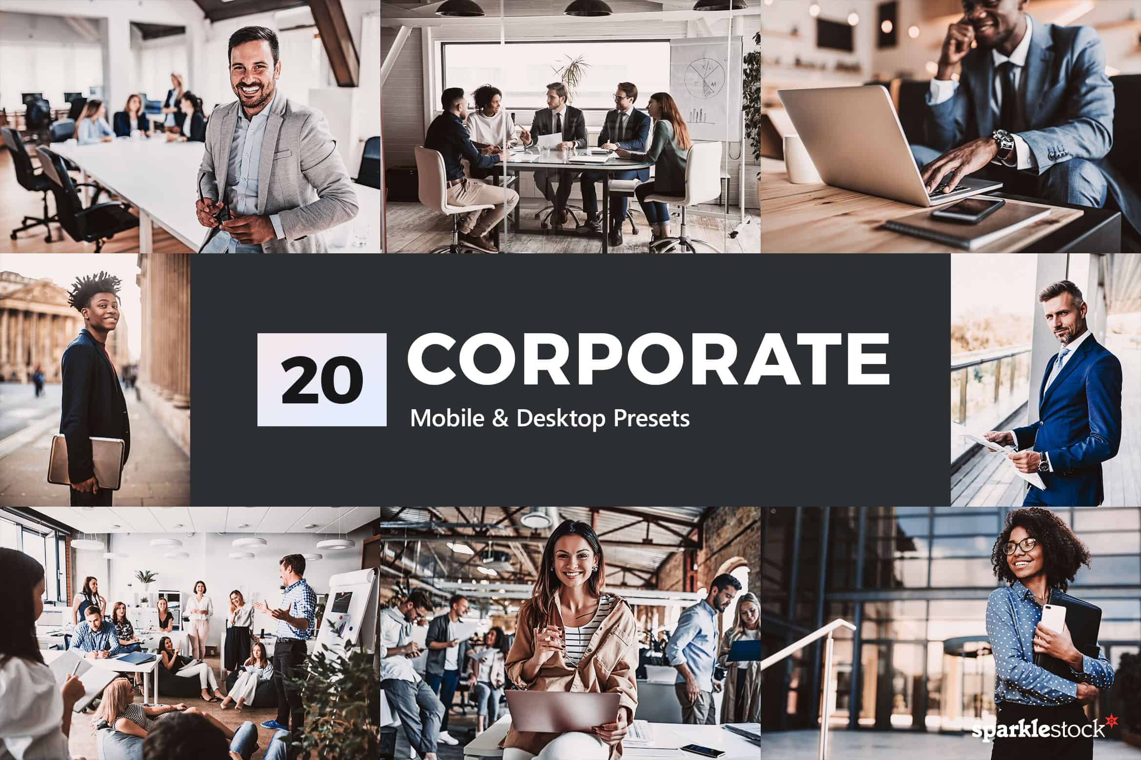 20 Corporate Lightroom Presets and LUTs