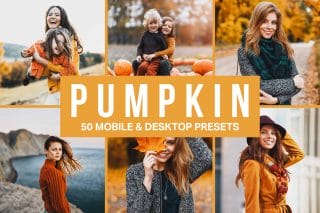 50 Pumpkin Lightroom Presets and LUTs