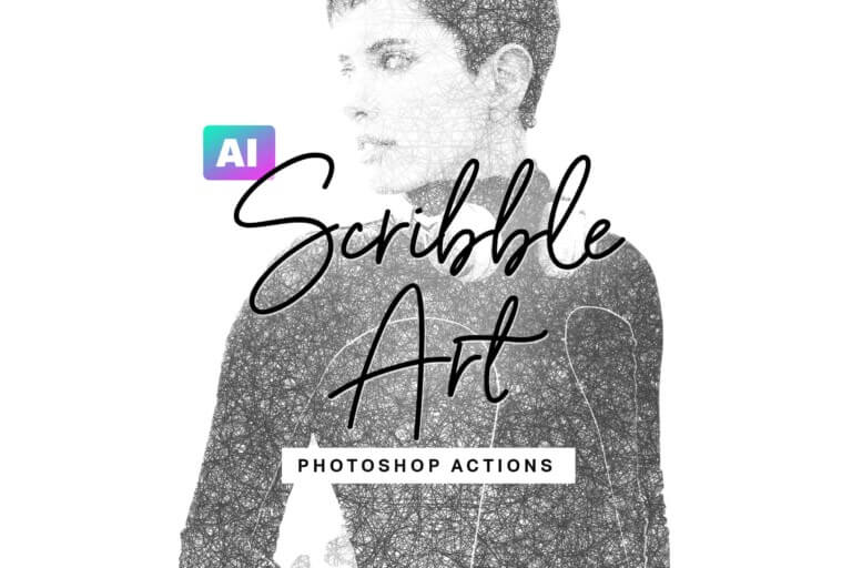 AI Scribble Art Photoshop Actions