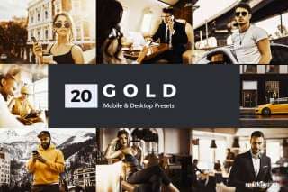 20 Gold Lightroom Presets and LUTs