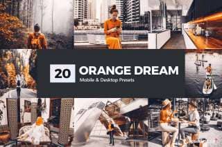 20 Orange Dream Lightroom Presets and LUTs