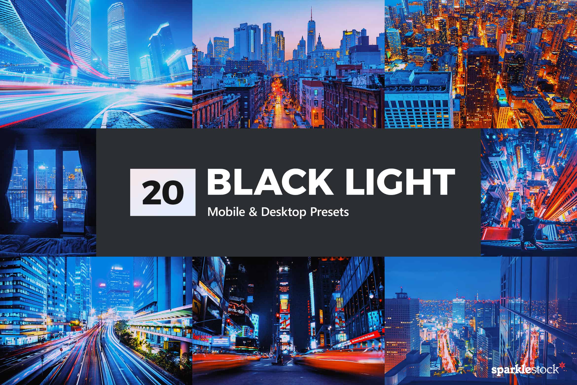 20 Black Light Lightroom Presets and LUTs
