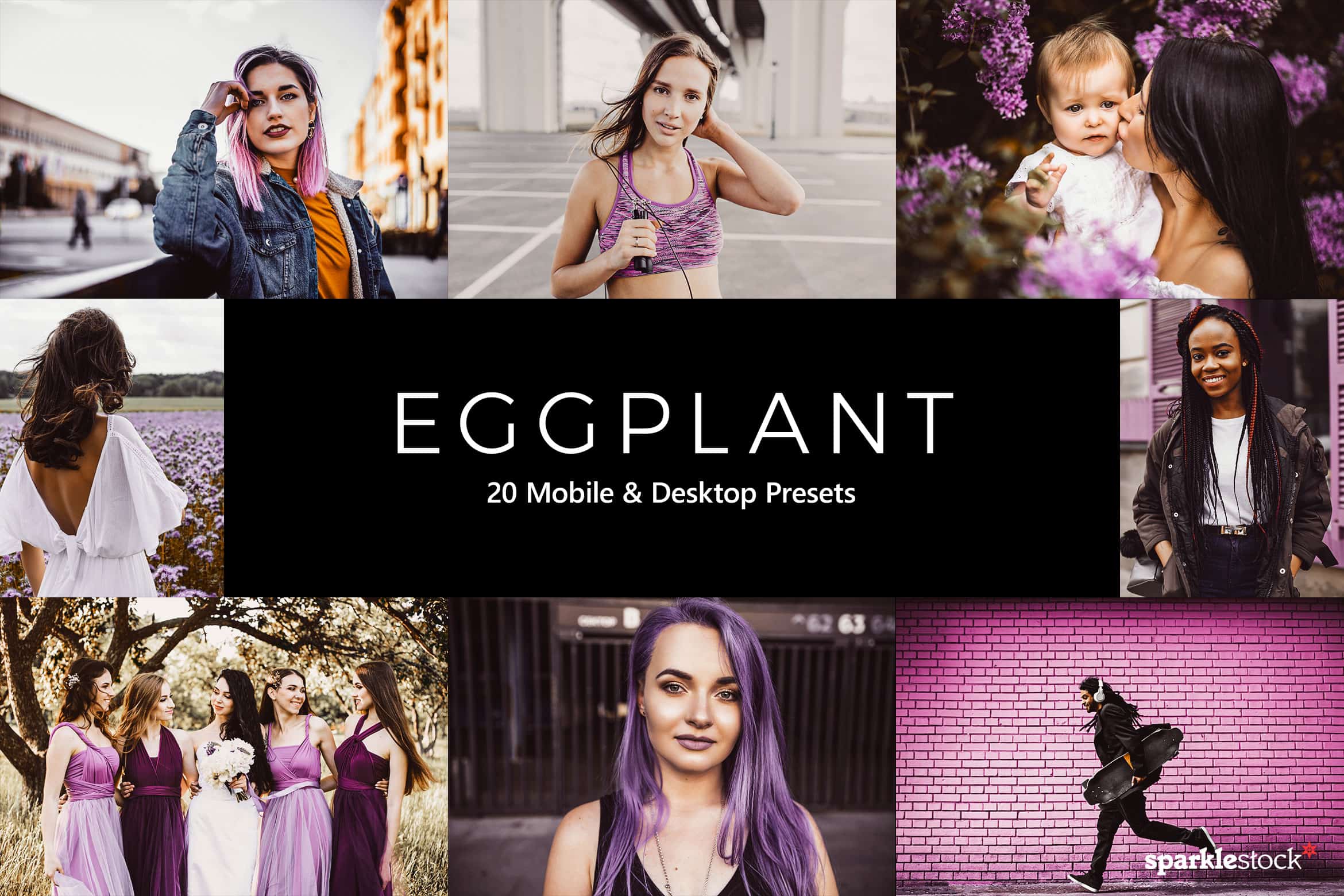 20 Eggplant Lightroom Presets and LUTs