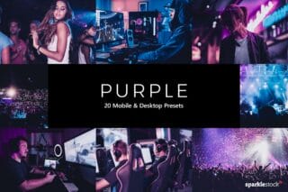 20 Purple Lightroom Presets and LUTs