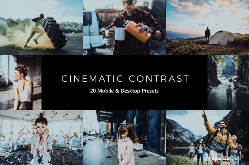 20 Cinematic Contrast Lightroom Presets and LUTs