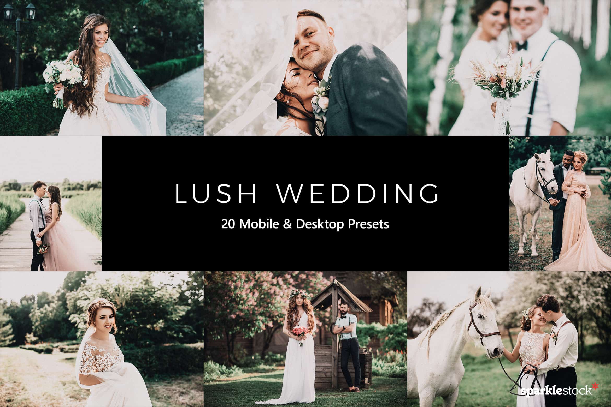20 Lush Wedding Lightroom Presets and LUTs