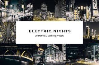 20 Electric Nights Lightroom Presets and LUTs