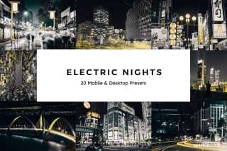 20 Electric Nights Lightroom Presets and LUTs