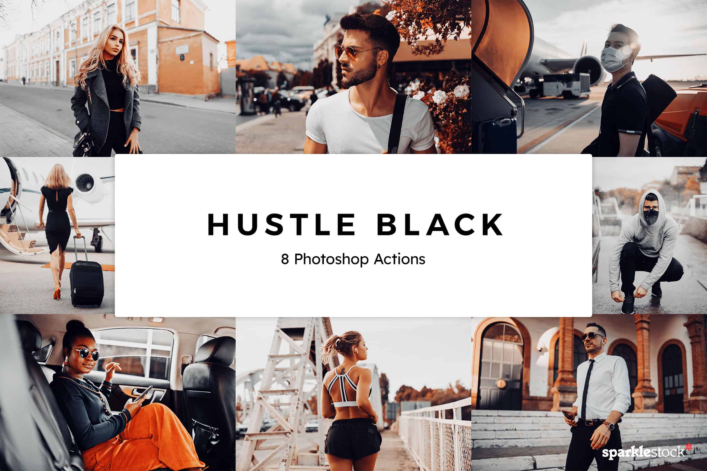 8 Hustle Black Photoshop Actions