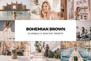 20 Bohemian Brown Lightroom Presets and LUTs