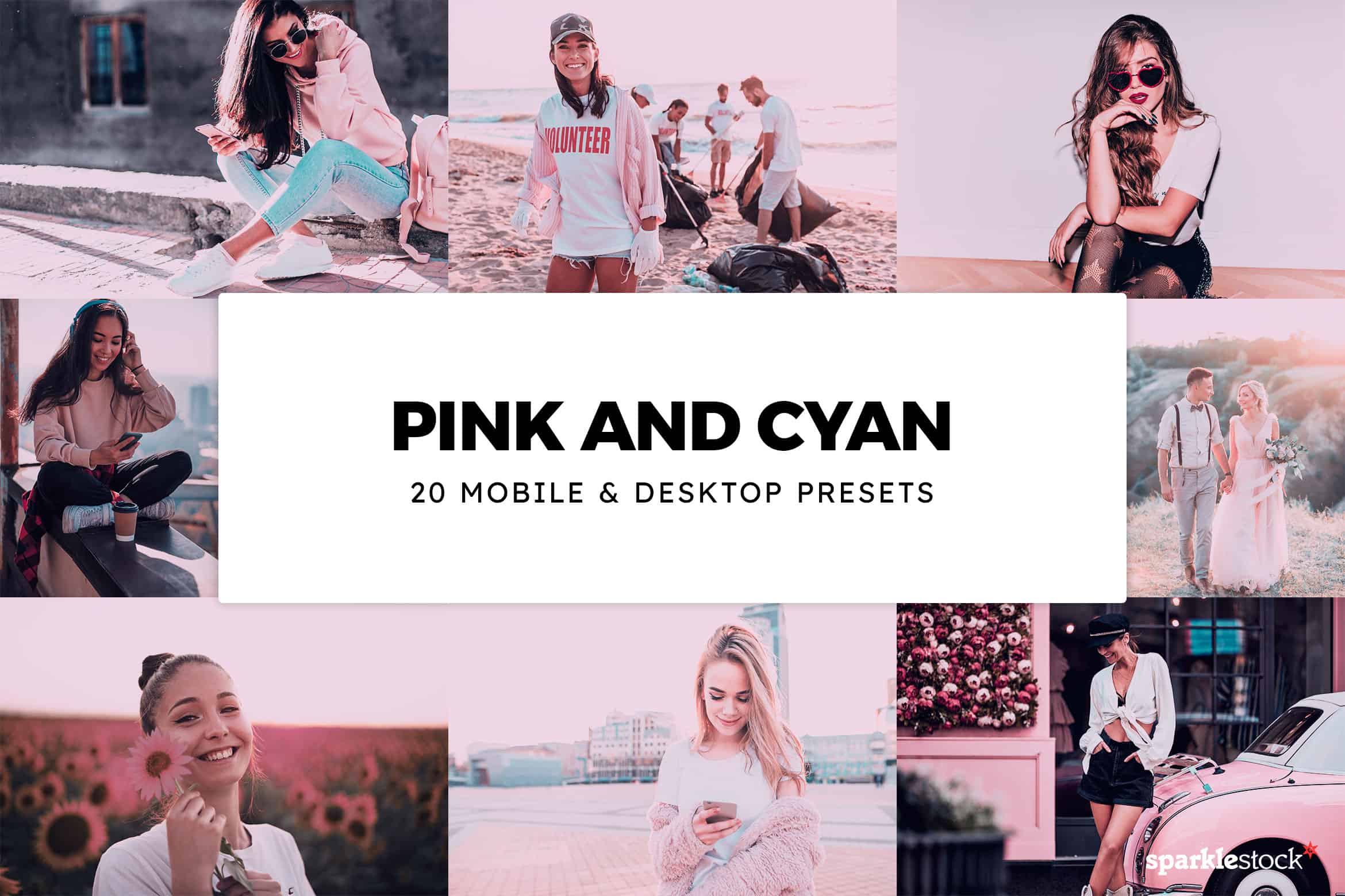 20 Pink and Cyan Lightroom Presets and LUTs