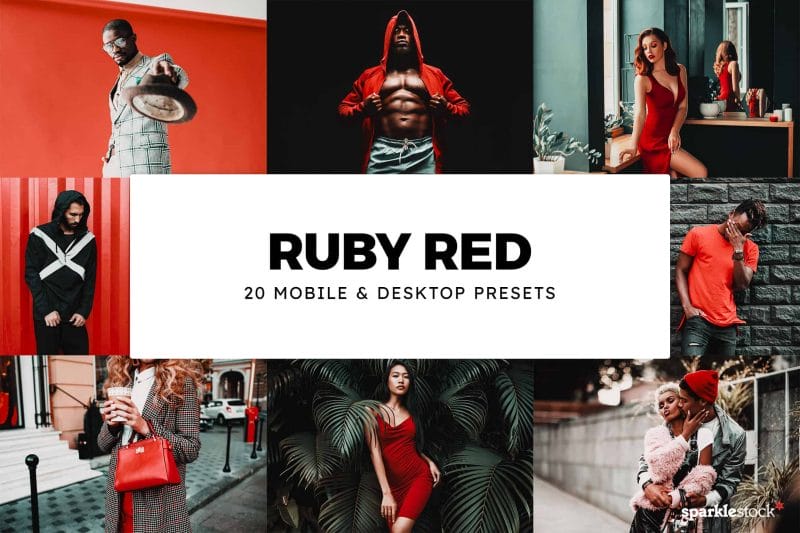 20 Ruby Red Lightroom Presets and LUTs