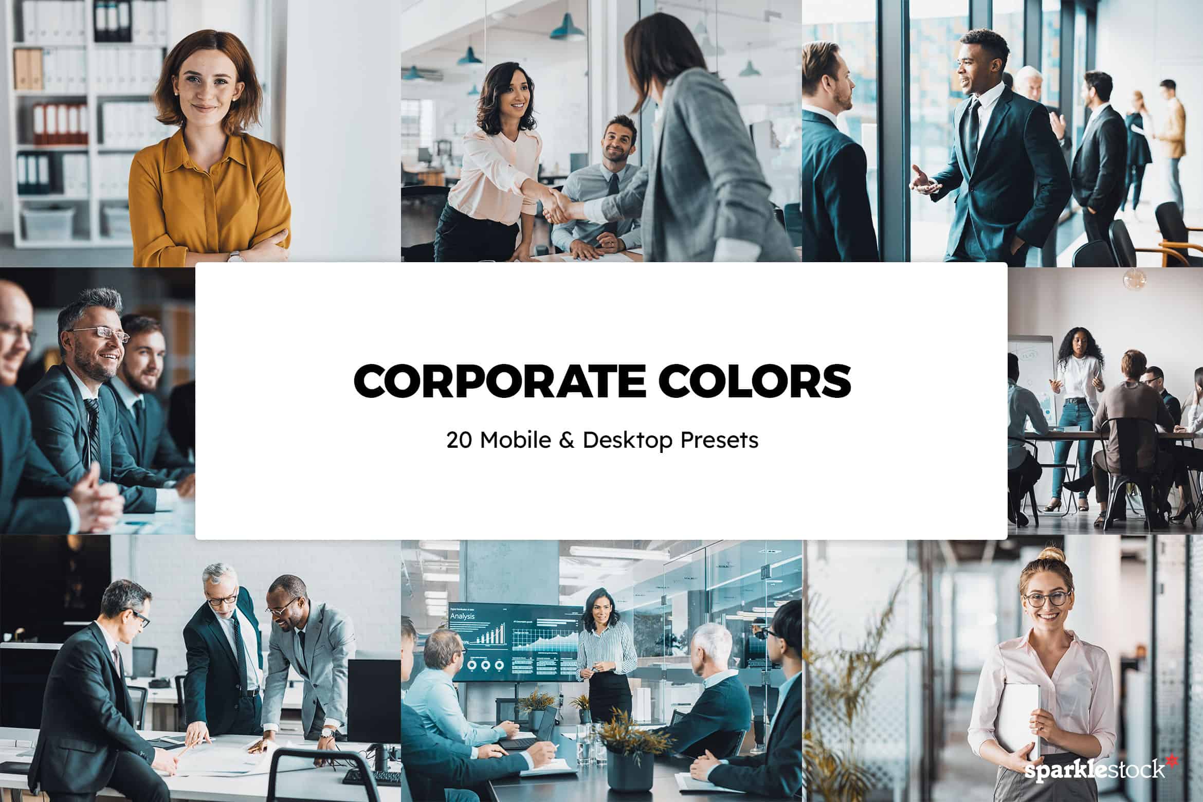20 Corporate Colors Lightroom Presets and LUTs