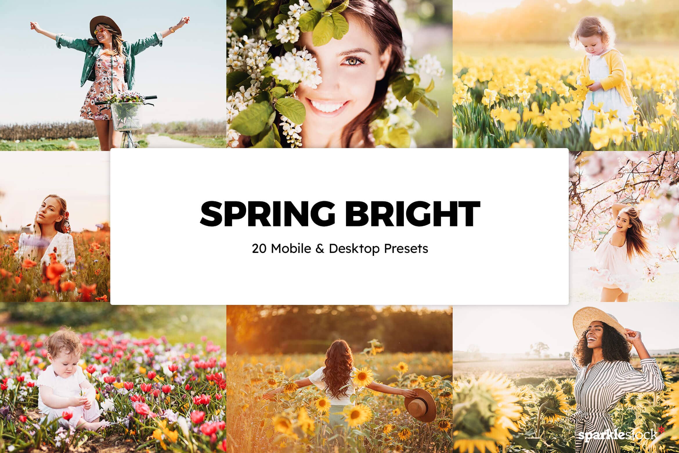 20 Spring Bright Lightroom Presets and LUTs