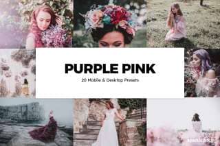 20 Purple Pink Lightroom Presets and LUTs