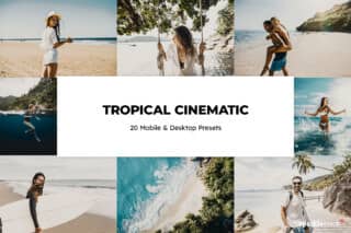 20 Tropical Cinematic Lightroom Presets and LUTs