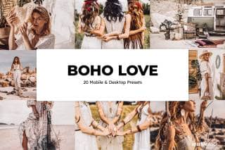 20 Boho Love Lightroom Presets and LUTs