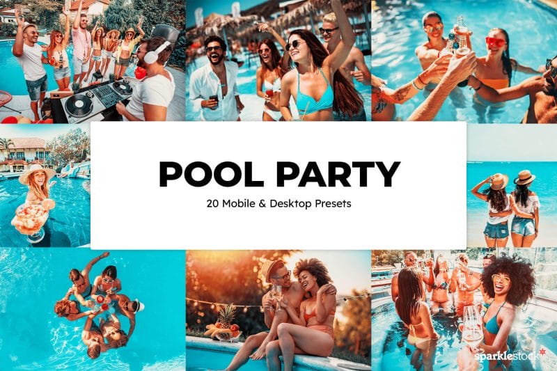 20 Pool Party Lightroom Presets and LUTs