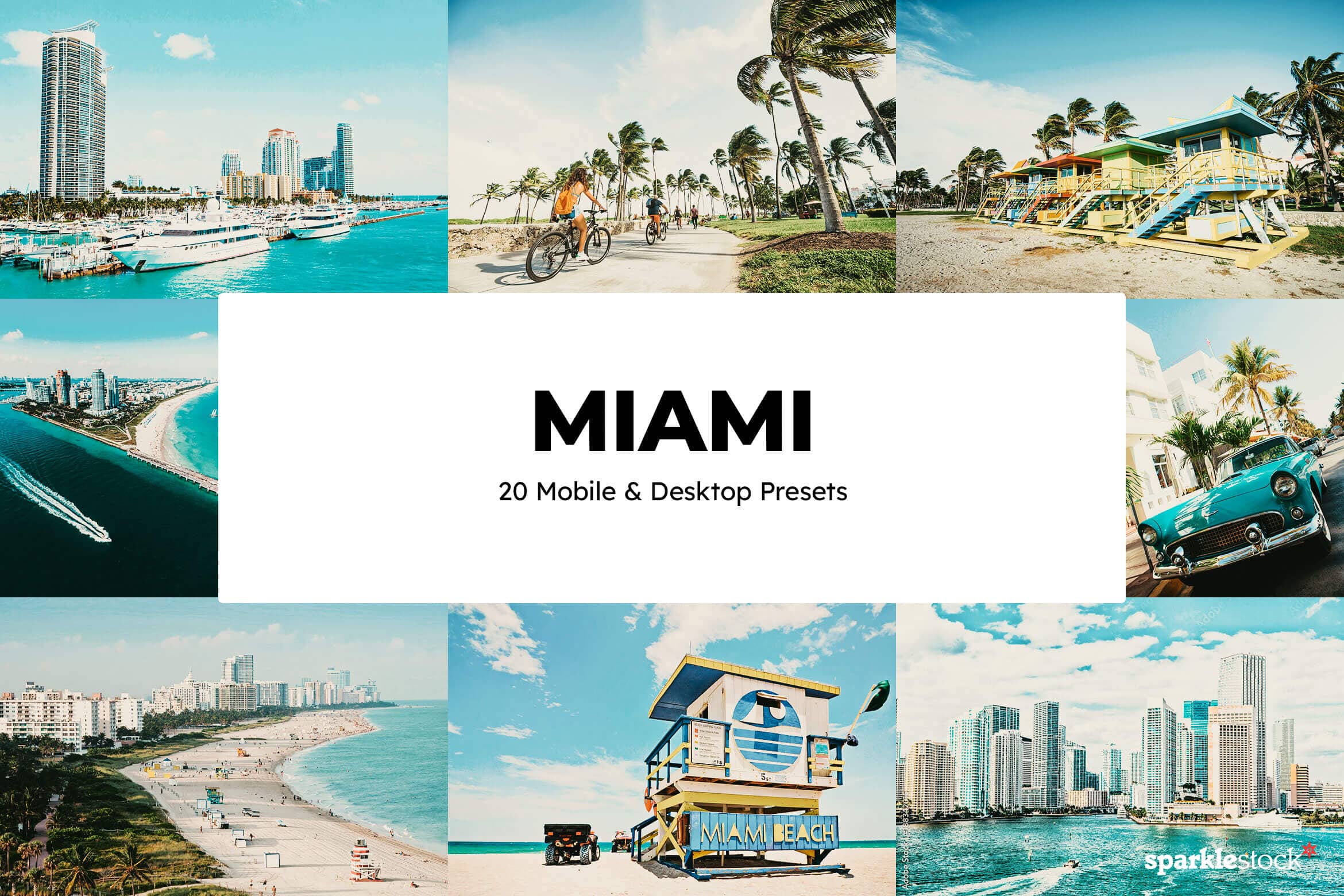 20 Miami Lightroom Presets and LUTs