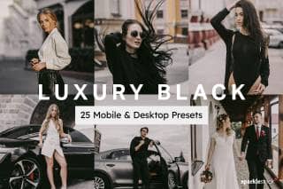 25 Luxury Black Lightroom Presets and LUTs