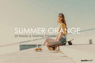 25 Summer Orange Lightroom Presets and LUTs