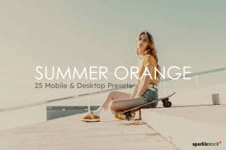 25 Summer Orange Lightroom Presets and LUTs