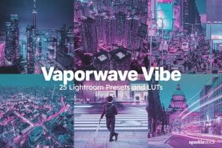 25 Vaporwave Vibe Lightroom Presets and LUTs