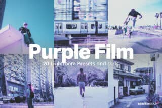 20 Purple Film Lightroom Presets and LUTs