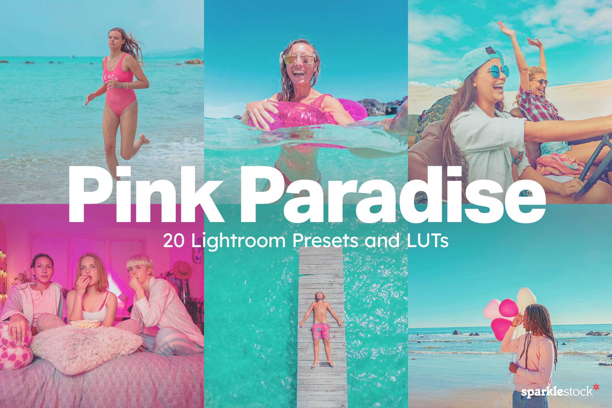 20 Pink Paradise Lightroom Presets and LUTs
