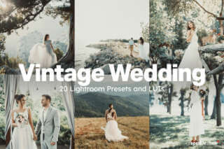 20 Vintage Wedding Lightroom Presets and LUTs