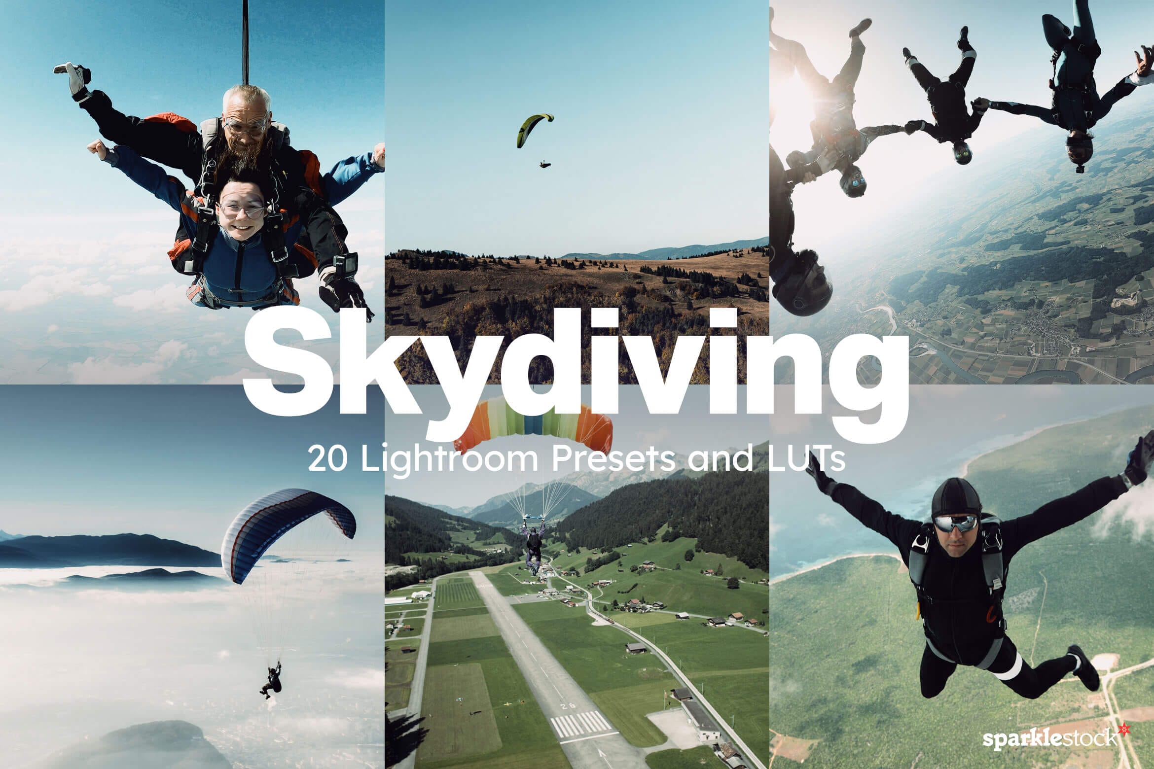 20 Skydiving Lightroom Presets and LUTs