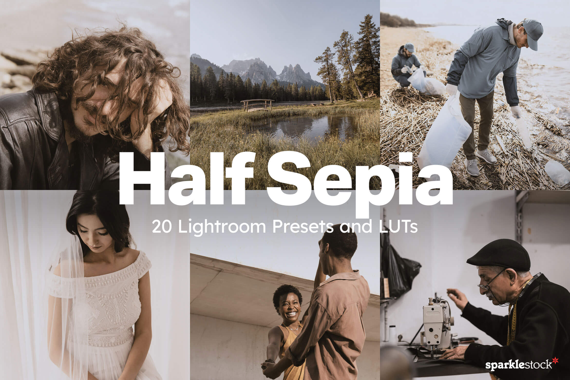 20 Half Sepia Lightroom Presets and LUTs